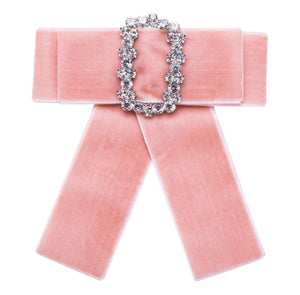 Pretty in Pink Velvet Bow Tie