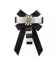 Load image into Gallery viewer, Posh Little Lady Tuxedo Glam Bow Tie