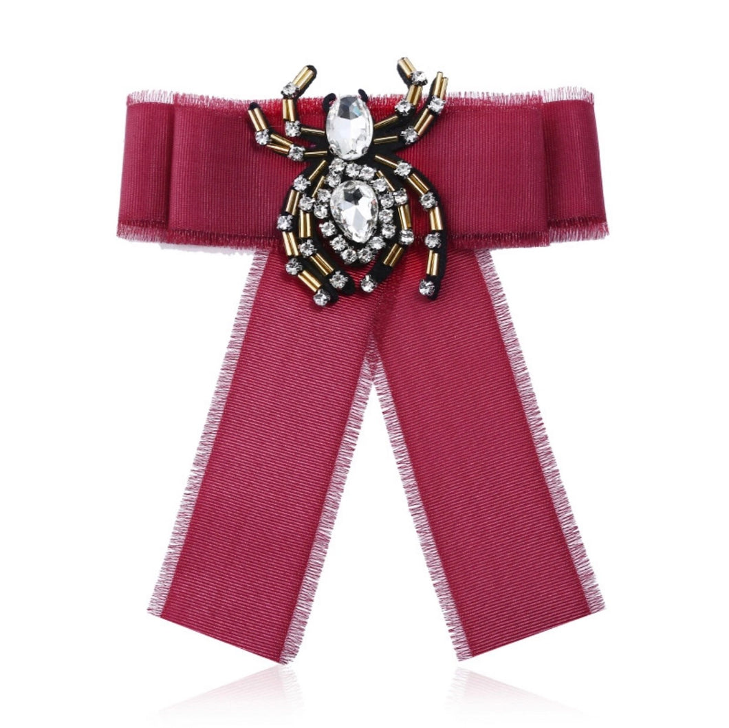 Posh Little Lady Spooktacular Spider Bow Tie-Red