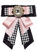 Load image into Gallery viewer, Posh Little Lady Vintage Houndstooth Bow Tie (More Colors) PRE-ORDER