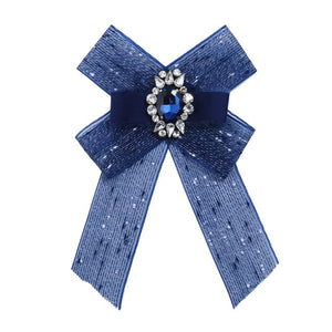 Posh Little Lady Blue Bow Tie